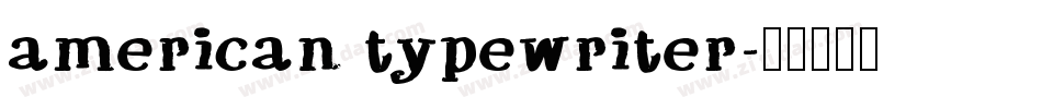 american typewriter字体转换